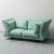 Dema 2-Seater Sofa in Green Leather, 1990s For Sale - Image 3 of 13