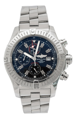 Breitling Super Avenger 48mm A13370 Black Dial Stainless Steel Automatic Watch