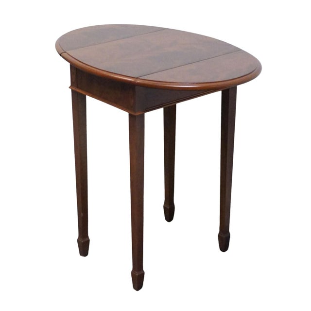 Hekman Furniture Solid Flame Mahogany Traditional Style 26" Drop Leaf Accent End Table 5-4168 For Sale - Image 11 of 14