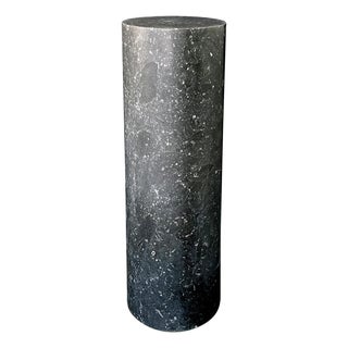 Custom Belgian Bluestone Cylindrical Column/Pedestal For Sale