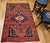 Textile Vintage Malayer Area Rug, Hand-Knotted Wool, Geometric Tribal Pattern, 4x6, Red & Blue For Sale - Image 7 of 16