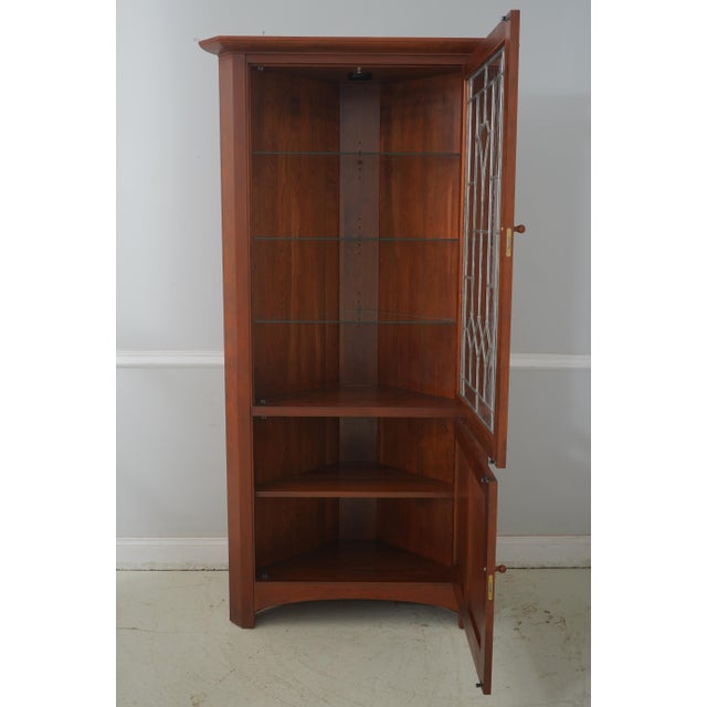 Arts & Crafts Stickley Arts & Crafts Mission Cherry Corner Cabinet For Sale - Image 3 of 16