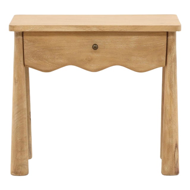 Aveline Scallop Edge French Country Nightstand For Sale
