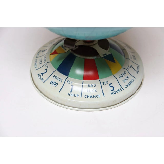 Vintage Magnetic Air Race Tin Litho Globe by Replogle For Sale - Image 10 of 12