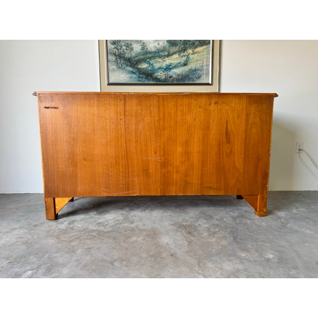 Vintage Italian Solid Cherry Wood Seven Drawers Dresser For Sale - Image 11 of 12