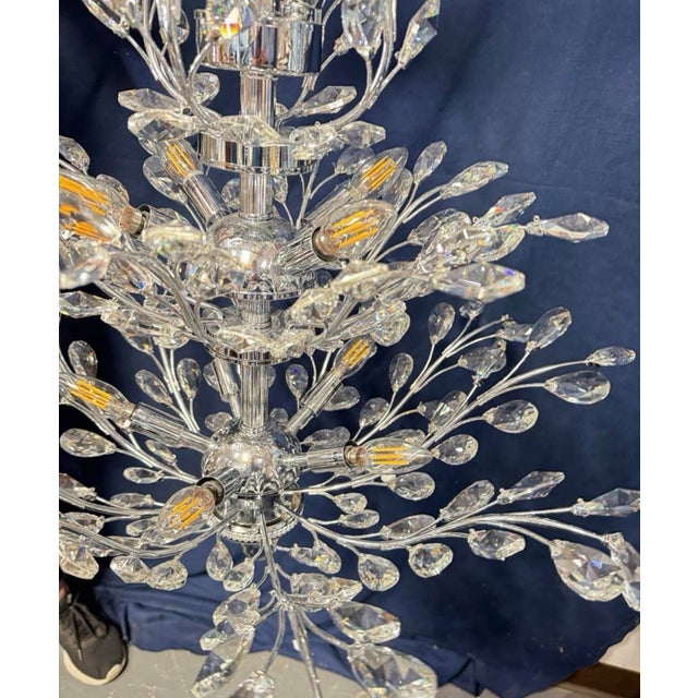James Moder Crystal Chandelier For Sale In Los Angeles - Image 6 of 11