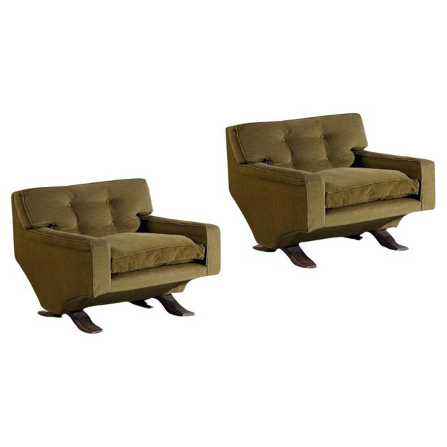 Brown Set of Italian Armchairs by Franz Sartori for Flexform, 1965 For Sale - Image 8 of 8