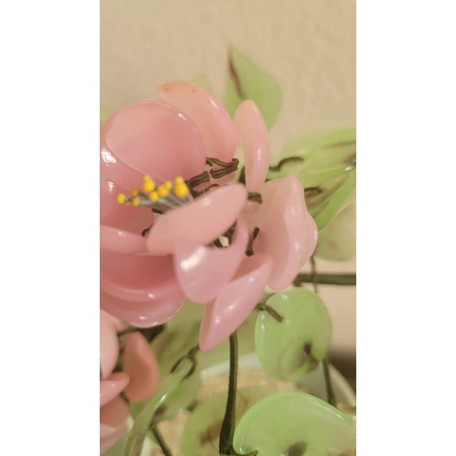 Vintage Pink and Green Flower Arrangement For Sale - Image 4 of 12