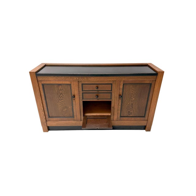 Art Deco Dutch Oak Credenza by J.A. Muntendam, 1920s For Sale - Image 10 of 11