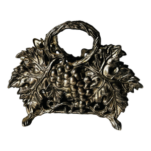 Vintage 1994 Godinger Silver Plated Grapevine Napkin Holder