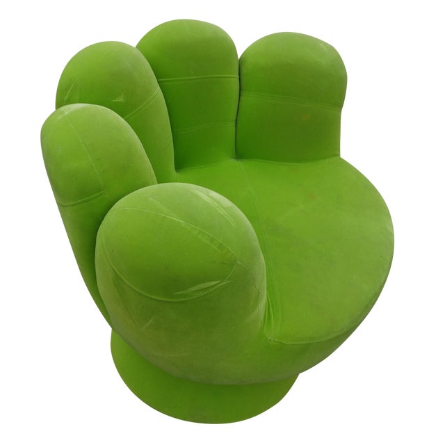 Vintage Mid Century Modern Green Hand Chair Chairish