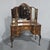 A very nice Queen Anne serpentine burr walnut dressing table with freestanding triptych walnut mirror, both in wonderful...