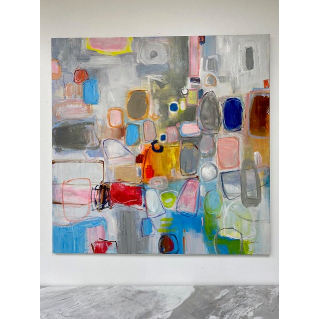 Contemporary Geometric Abstract Oil Painting Chairish