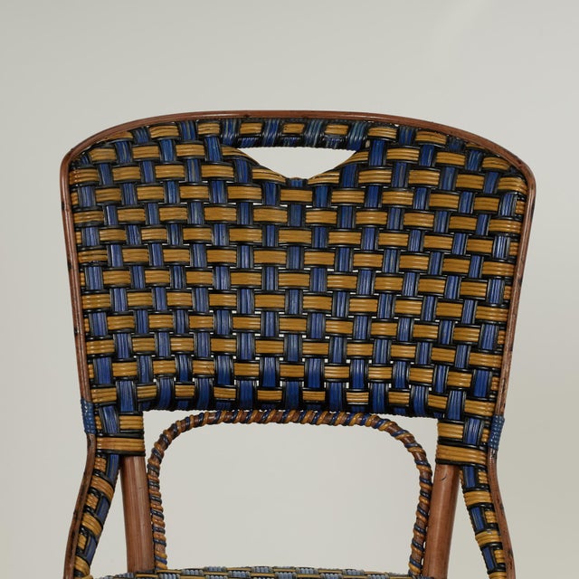 Set of Eight Vintage Rattan French Bistro Chairs For Sale - Image 13 of 17