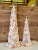 Cream Custom Coastal Organic SculpturauSeashell Holiday Cone Trees – Pair For Sale - Image 8 of 12