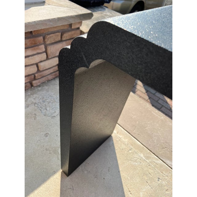 1980 Karl Springer Style Black Console Table Custom made for the original owner’s built in 1988