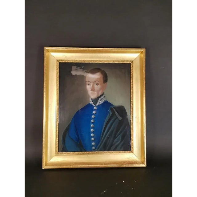 Portrait of French Officer, 19th Century, Pastel, Framed For Sale - Image 5 of 11