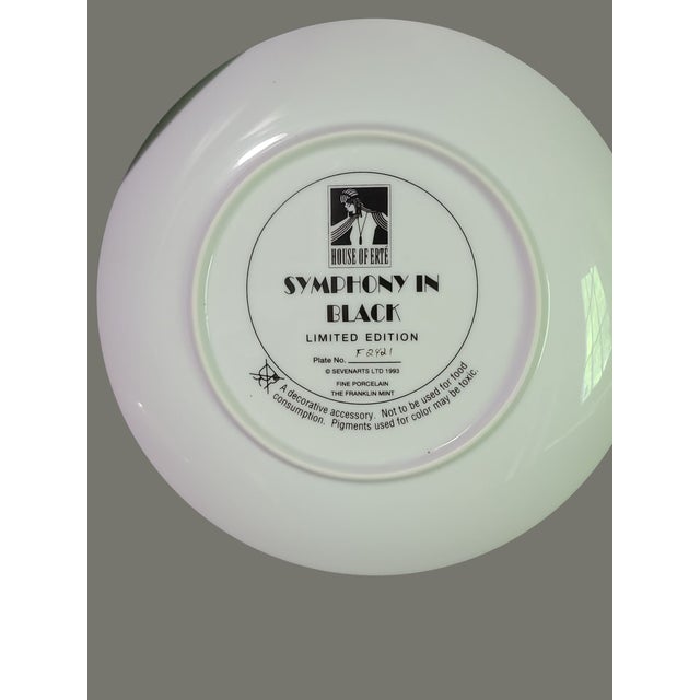 Erté Late 20th Century House of Erte Franklin Mint Limited Edition Art-Deco Plates- Set of 4 For Sale - Image 4 of 11