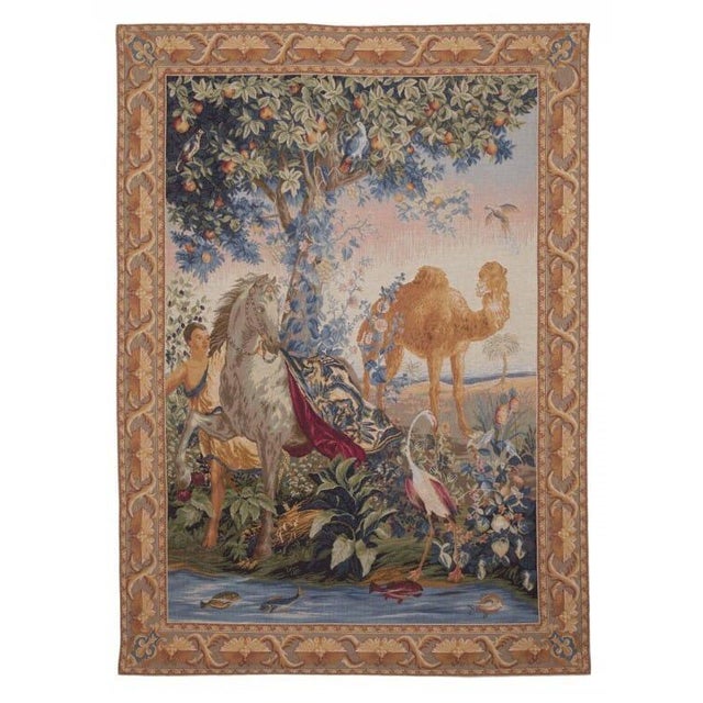 This beautiful tapestry is woven on a jacquard loom by skilled weavers, keeping alive the centuries old tradition of...