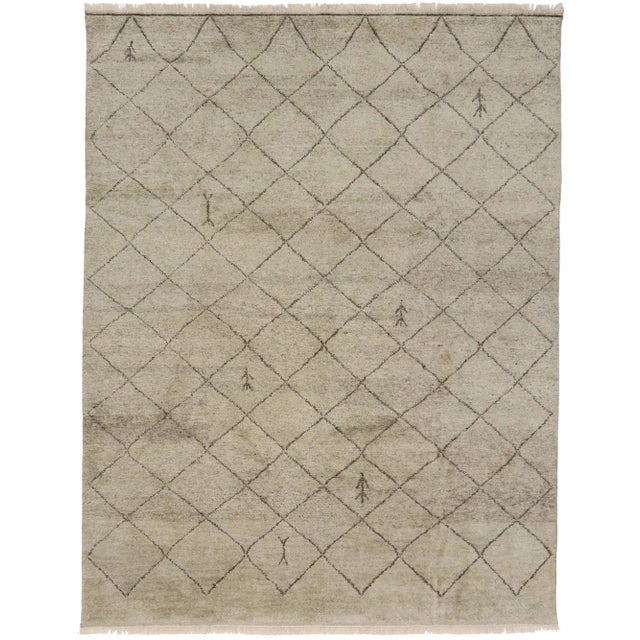 Earth-Tone Moroccan Area Rug - 09'04 X 12'01 For Sale - Image 10 of 10