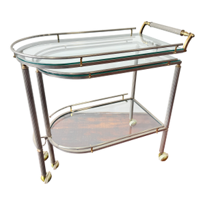 French Extending Bar Cart, Maison Jansen Manner, Mid-20th Century