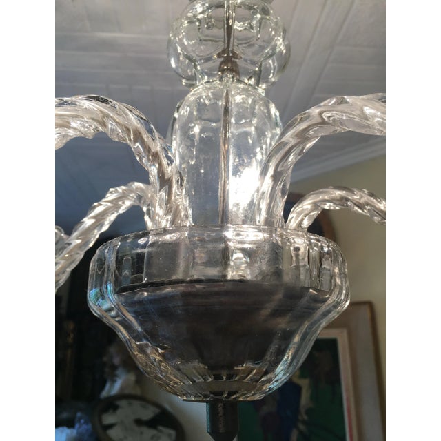Venetian Glass Chandelier, 1950s For Sale - Image 4 of 13