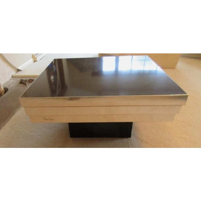 Pierre Cardin Graduated End Table 1970s Graduated Postmodern Metal Laminate For Sale - Image 12 of 12
