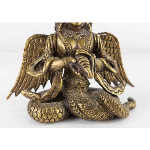 Bronze South East Asian Bronze Naga Snake Deity Figure For Sale - Image 8 of 10