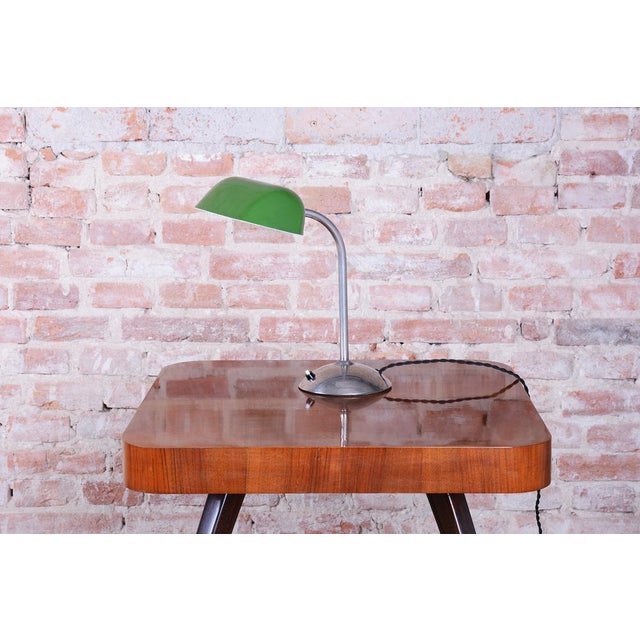 Bauhaus Table Lamp in Chrome and Steel from Franta Anýž, Czech, 1930s For Sale - Image 6 of 9