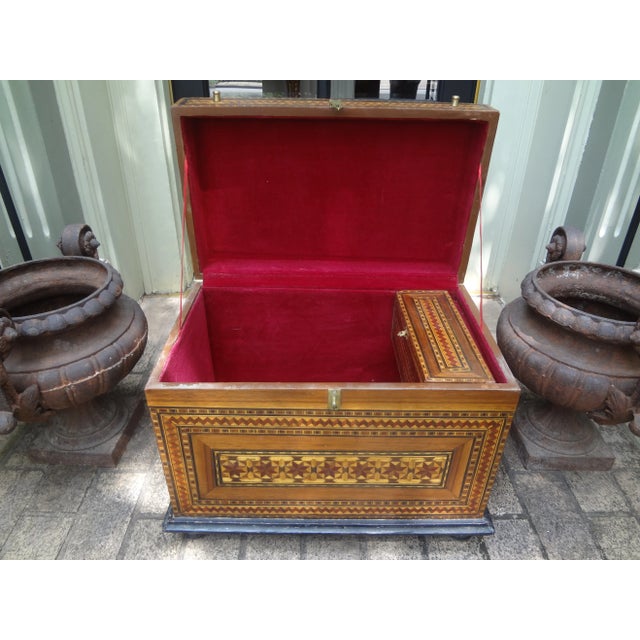 Antique Moroccan Coffer, Trunk or Box For Sale In Houston - Image 6 of 13