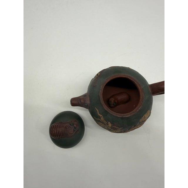 Vintage Chinese Yixing Zisha Clay Teapot and Tea Set With Original Fitted Box - 10 pcs For Sale - Image 9 of 17