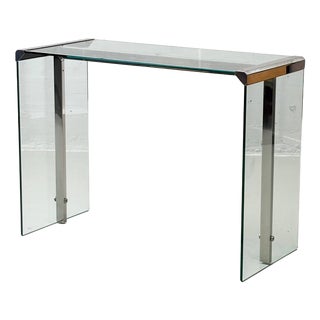 Glass Desk by Gallotti & Radice, Italy, 1970s For Sale