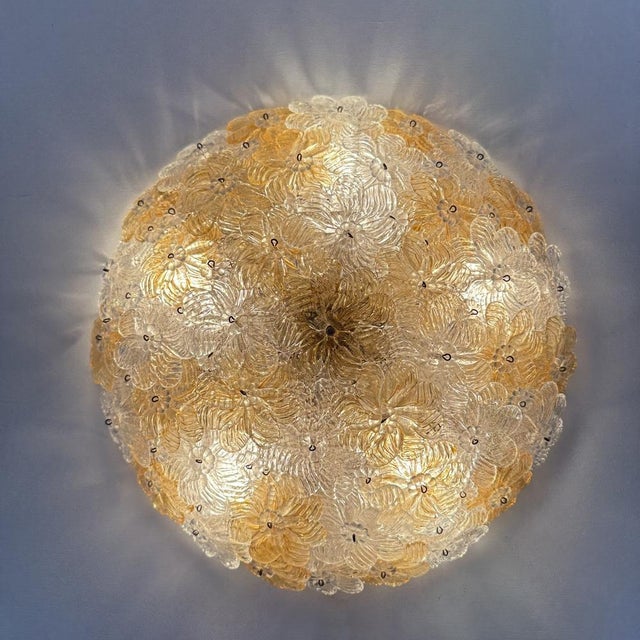 Mid-Century Modern Wall Sconce in Glass and Metal from Barovier & Toso, Italy, 1970s For Sale - Image 3 of 18