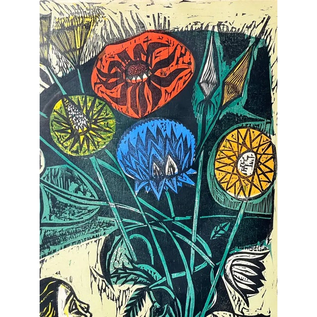 Irving Amen, the Heart Is a Garden, Signed & Numbered Color Woodcut Print 1964 For Sale - Image 9 of 14