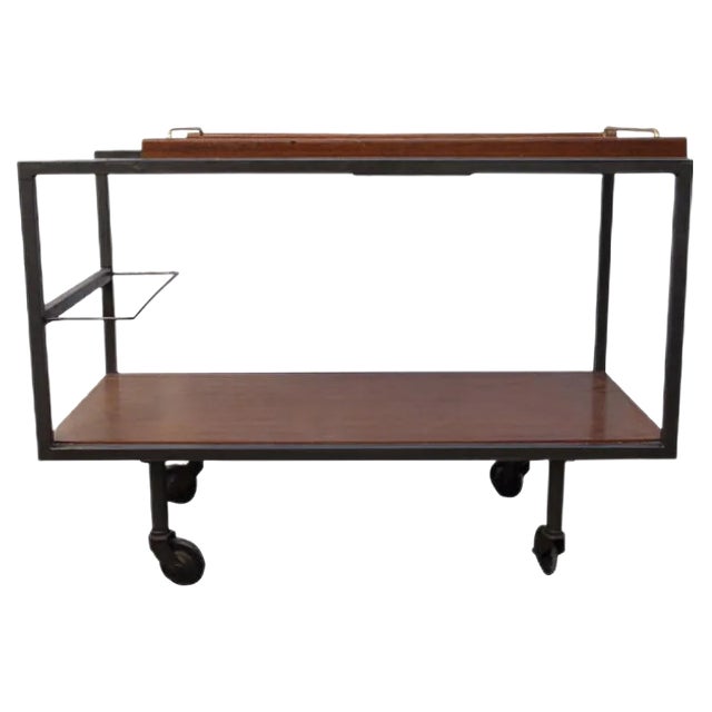 Mid-Century Dessert Table on Wheels by Boris Lacroix For Sale