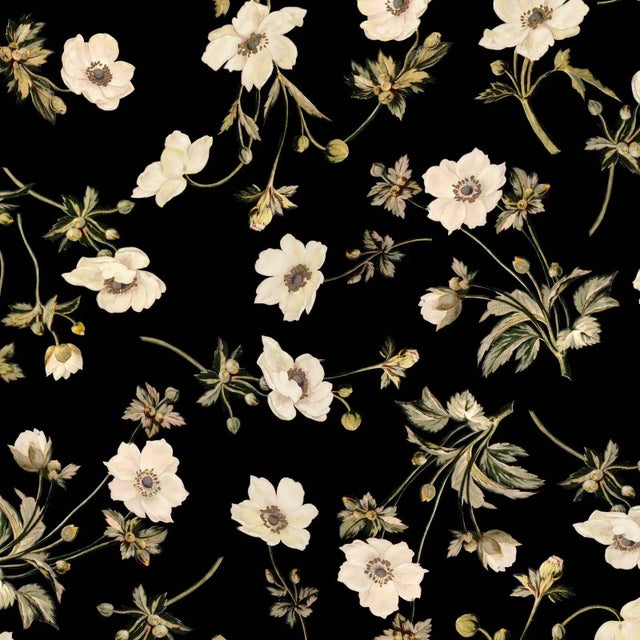 House of Hackney Poppium Wallpaper - Ebony For Sale