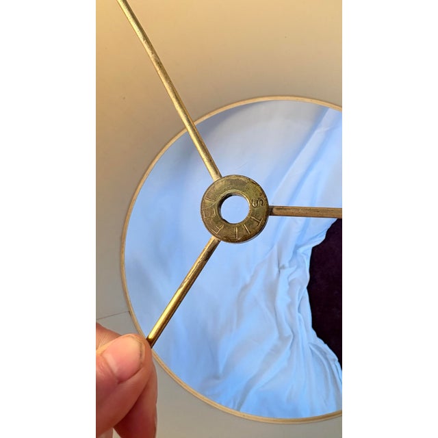 1960s MCM Neoclassical Column, Torchiere Stiffel Table Lamp, French Empire Style, Brass Finish & Glass 3-Way Elc. For Sale - Image 10 of 12