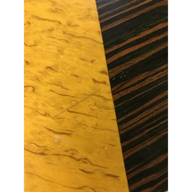 Wood 1930s Art Deco Macassar and Tiger Maple Side Table For Sale - Image 7 of 9