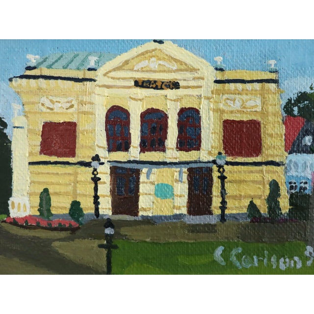 1988-1992 'Set of 4 Paintings' Vintage Original Naïve Style Small Original Landscape Oil Paintings, Framed For Sale - Image 10 of 11