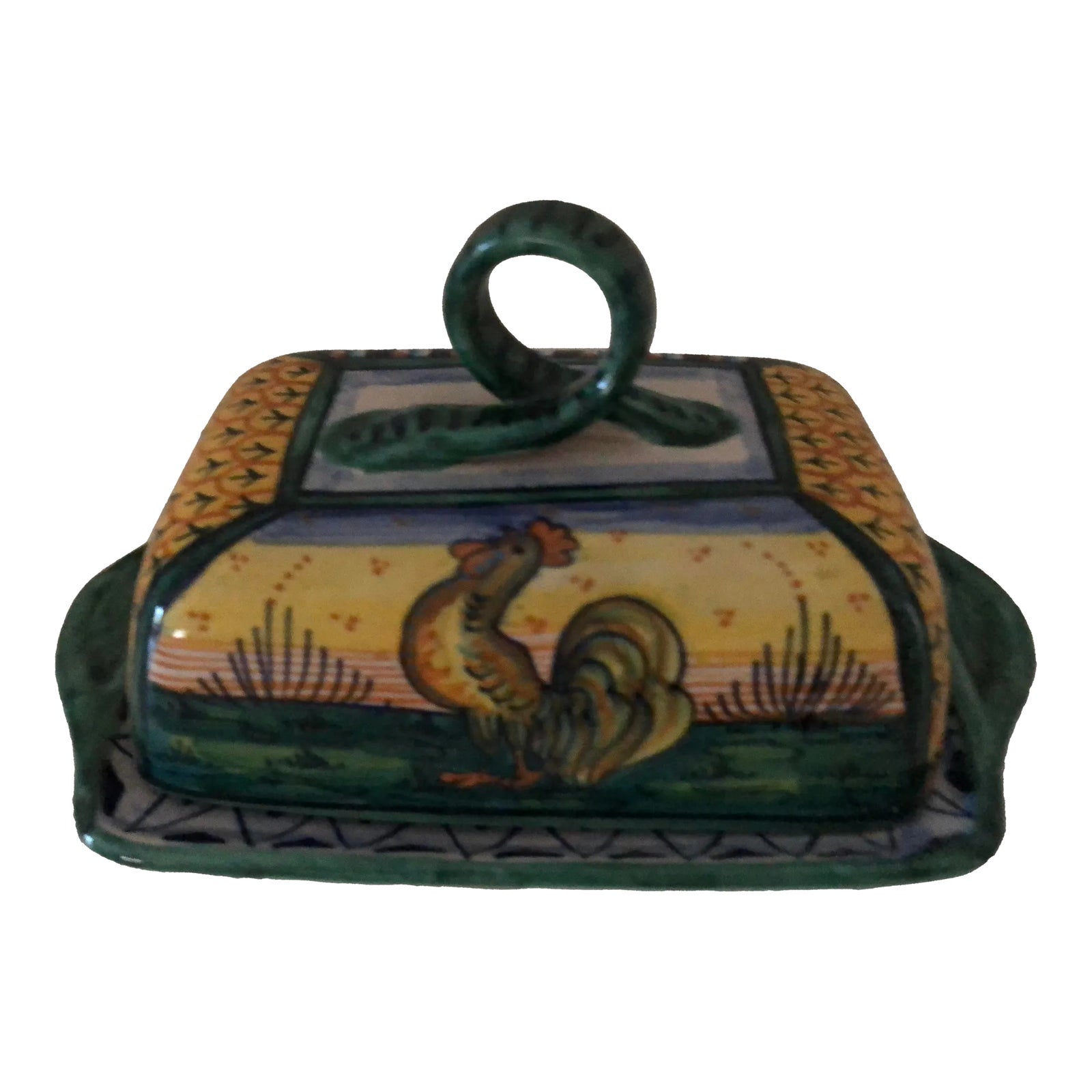 Geribi Deruta Italian Butter Dish New Chairish