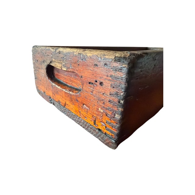 Antique Industrial Dovetail Wood Factory Tray – Starrett Corp. Athol, Massachusetts – Primitive Farmhouse Storage Crate –...