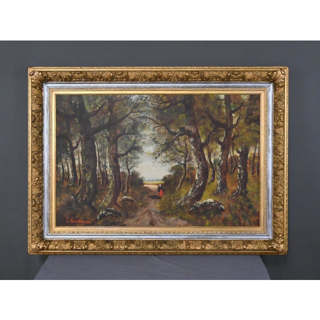 Lucie Gourdon, Walk in the Undergrowth, Oil on Canvas, 1896 For Sale - Image 8 of 16