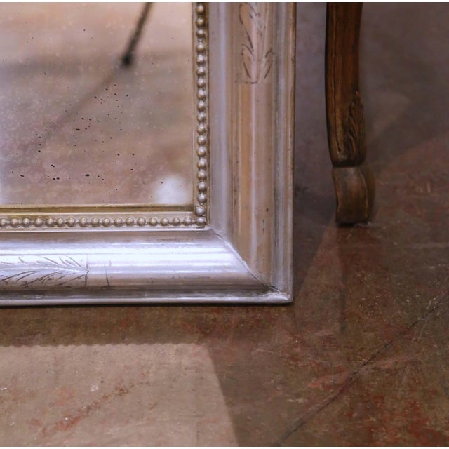 Late 19th Century 19th Century French Louis Philippe Silvered Mirror With Rounded Corners For Sale - Image 5 of 6