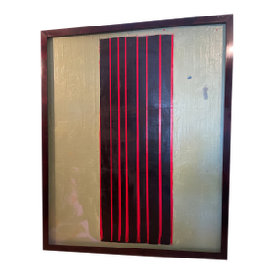 “The Door” by Artist John Frates, Extra Large, Mid Century Modern, Contemporary, 77x64x2.5 In.