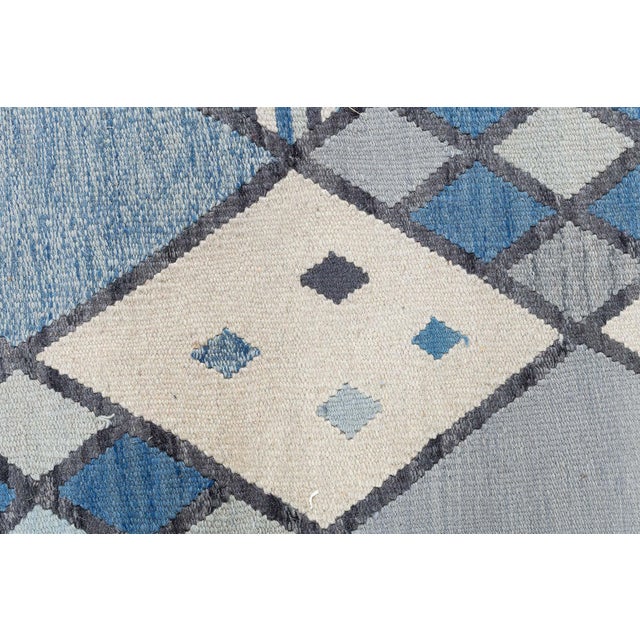 Early 21st Century Modern Swedish-Inspired Geometric Flat Weave Rug by Doris Leslie Blau For Sale - Image 5 of 10