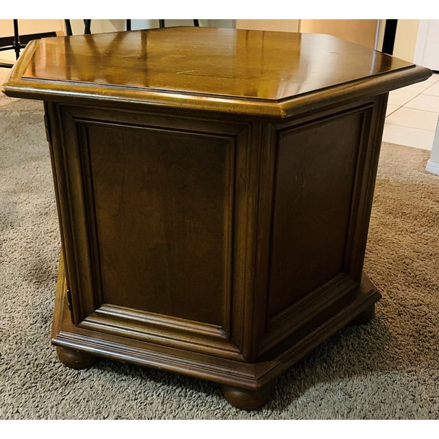 1980s American Ethan Allen Classic Hexagon End Table Chairish