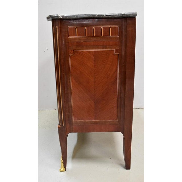 Louis XV 19th Century Transition Marquetry Chest of Drawers For Sale - Image 18 of 18