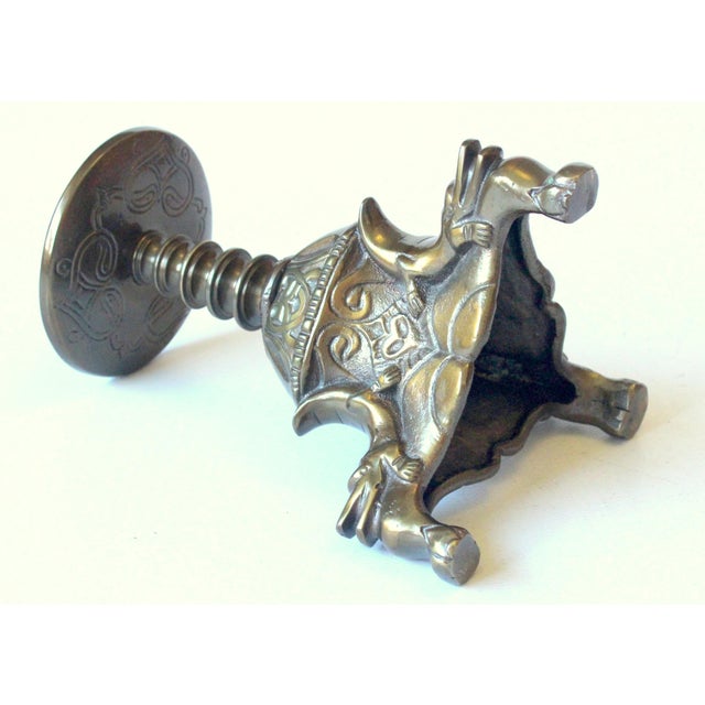 Metal Bronze Candle Stick for Wider Candles - Candle Holder - Vintage For Sale - Image 7 of 10