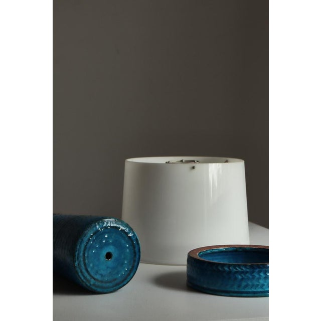 Scandinavian Modern Blue Stoneware Pendant by Nils Kähler, Denmark, 1960s For Sale - Image 9 of 11