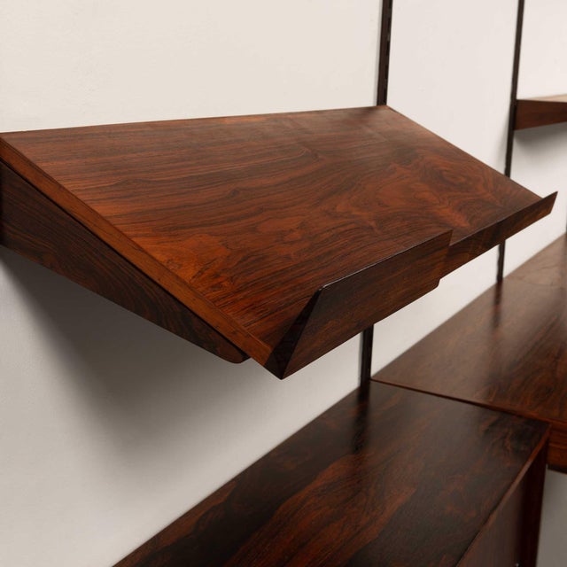 Brown Vintage Kai Kristiansen's Fm Reolsystem Shelving System W/ Desk in Rosewood 1960s For Sale - Image 8 of 13